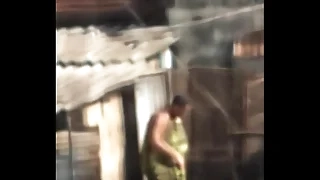 Ebony bbw caught on camera bathing